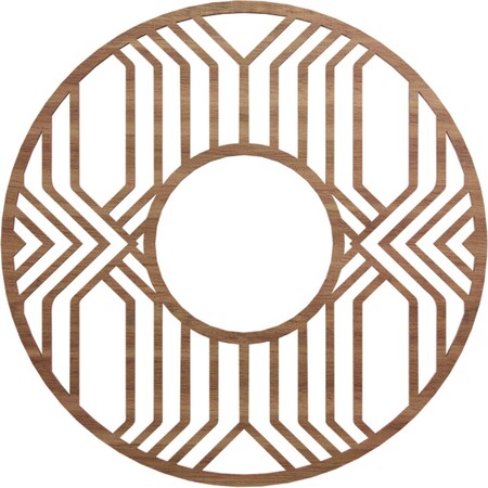 Ekena Millwork Empire Wood Fretwork Pierced Ceiling Medallion, Walnut, 20"OD x 7 3/8"ID x 3/8"T CMWP20X20X0375EPWA